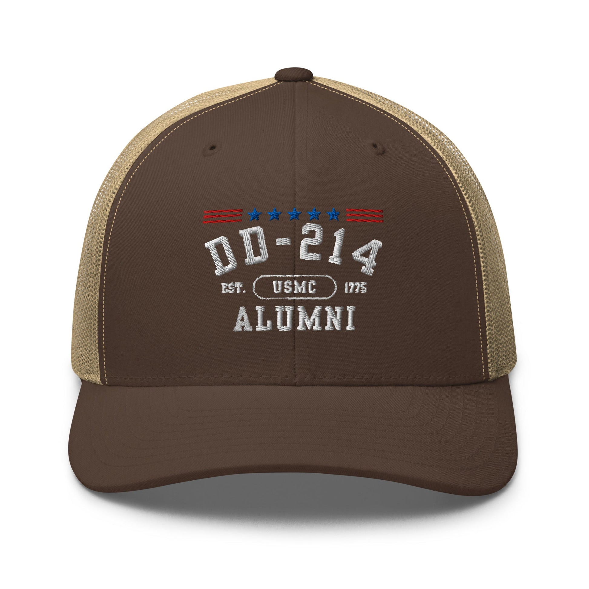 DD-214 Alumni (US Marines) Trucker Hat , Military Retirement Gift - Premium Trucker Cap from Old Glory 1776 Apparel - Just $29.99! Shop now at Old Glory 1776 Apparel