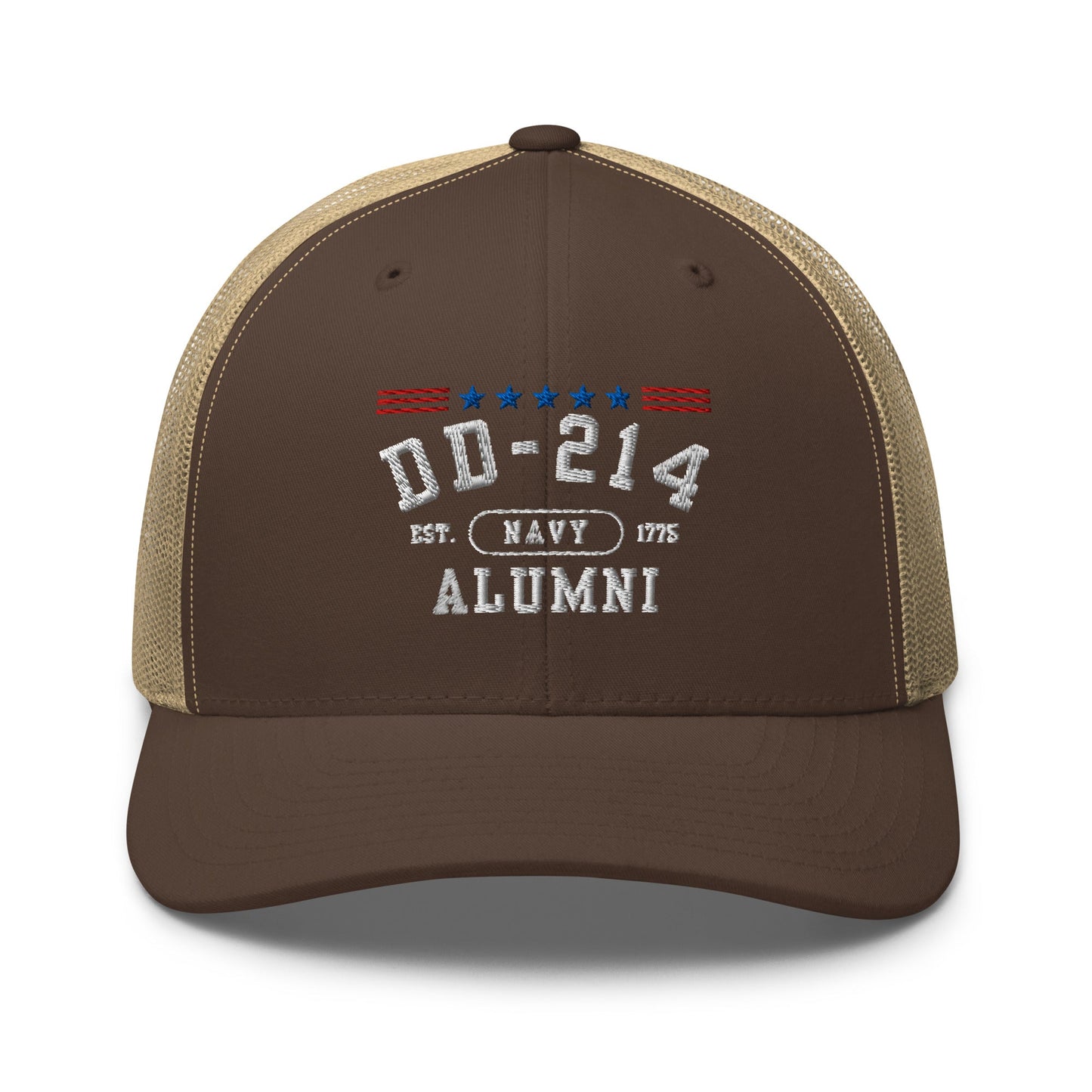 DD-214 Alumni Trucker Hat (US Navy), Military Retirement Gift - Premium Trucker Cap from Old Glory 1776 Apparel - Just $29.99! Shop now at Old Glory 1776 Apparel