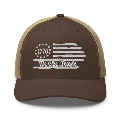 We The People 1776 Patriotic Trucker Hat, American Flag Hat, - Premium Trucker Cap from Old Glory 1776 Apparel - Just $29.99! Shop now at Old Glory 1776 Apparel