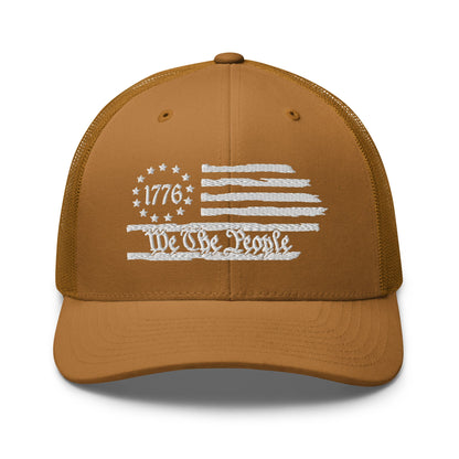 We The People 1776 Patriotic Trucker Hat, American Flag Hat, - Premium Trucker Cap from Old Glory 1776 Apparel - Just $29.99! Shop now at Old Glory 1776 Apparel