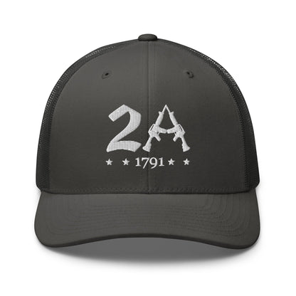 2A-1791 Trucker Cap, 2nd Amendment Rights, Patriotic Hat - Premium Trucker Cap from Old Glory 1776 Apparel - Just $29.99! Shop now at Old Glory 1776 Apparel