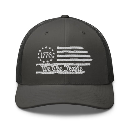 We The People 1776 Patriotic Trucker Hat, American Flag Hat, - Premium Trucker Cap from Old Glory 1776 Apparel - Just $29.99! Shop now at Old Glory 1776 Apparel