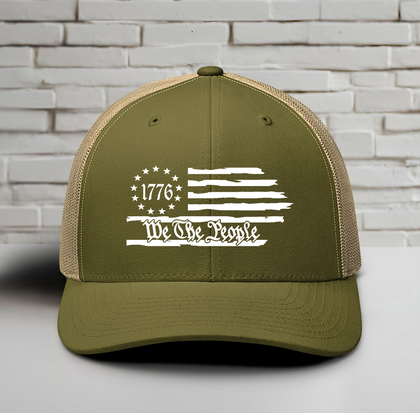 We The People 1776 Patriotic Trucker Hat, American Flag Hat, - Premium Trucker Cap from Old Glory 1776 Apparel - Just $29.99! Shop now at Old Glory 1776 Apparel