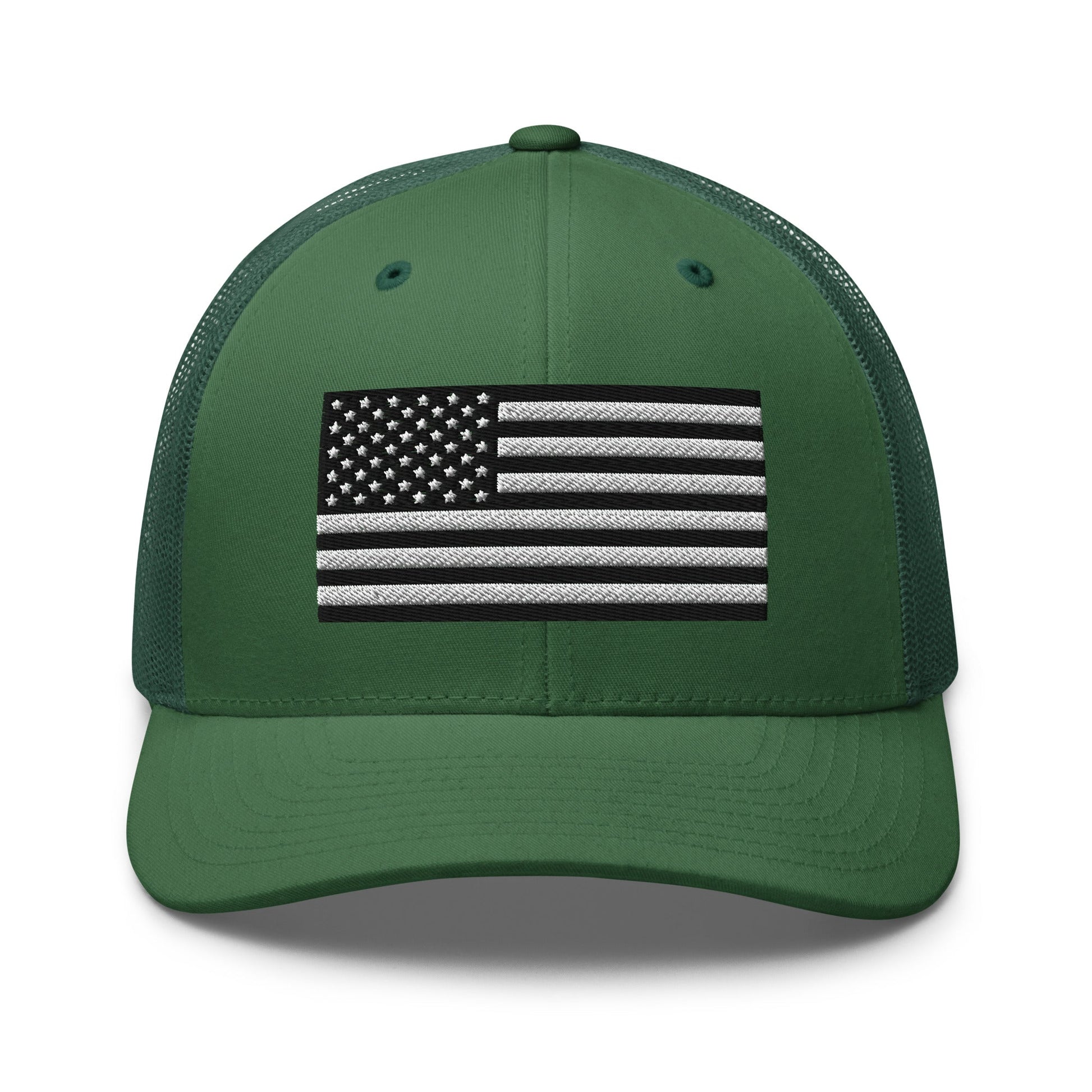 B&W U.S. Flag Trucker Cap, Patriotic Hat, US Flag Trucker Hat - Premium Trucker Cap from Old Glory 1776 Apparel - Just $29.99! Shop now at Old Glory 1776 Apparel