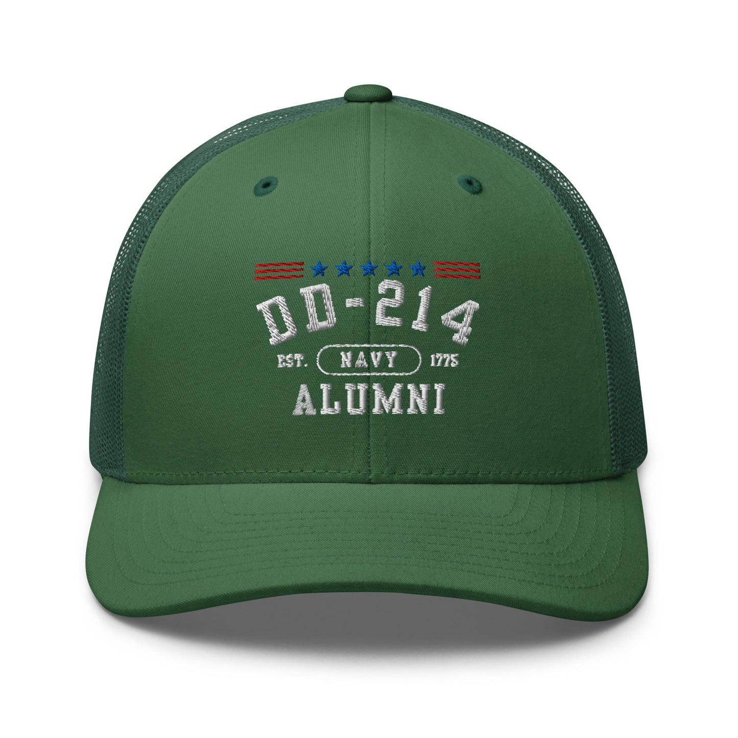 DD-214 Alumni Trucker Hat (US Navy), Military Retirement Gift - Premium Trucker Cap from Old Glory 1776 Apparel - Just $29.99! Shop now at Old Glory 1776 Apparel