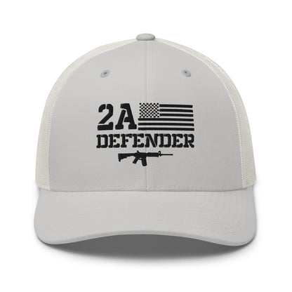 2A Defender Trucker Cap – 2nd Amendment Support in Style - Premium Trucker Cap from Old Glory 1776 Apparel - Just $29.99! Shop now at Old Glory 1776 Apparel