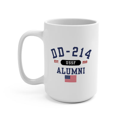 DD-214 Alumni Mug, (USSF) 11oz-15oz - Veteran Gift, Military Retirement, Gift for Soldier, Space Force Veteran Coffee Cup - Premium Mug from Old Glory 1776 Apparel - Just $19.99! Shop now at Old Glory 1776 Apparel