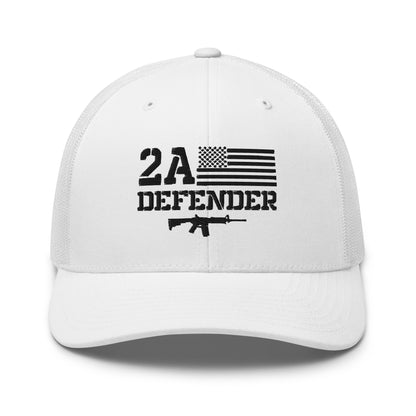 2A Defender Trucker Cap - Premium  from Old Glory 1776 Apparel - Just $29.99! Shop now at Old Glory 1776 Apparel