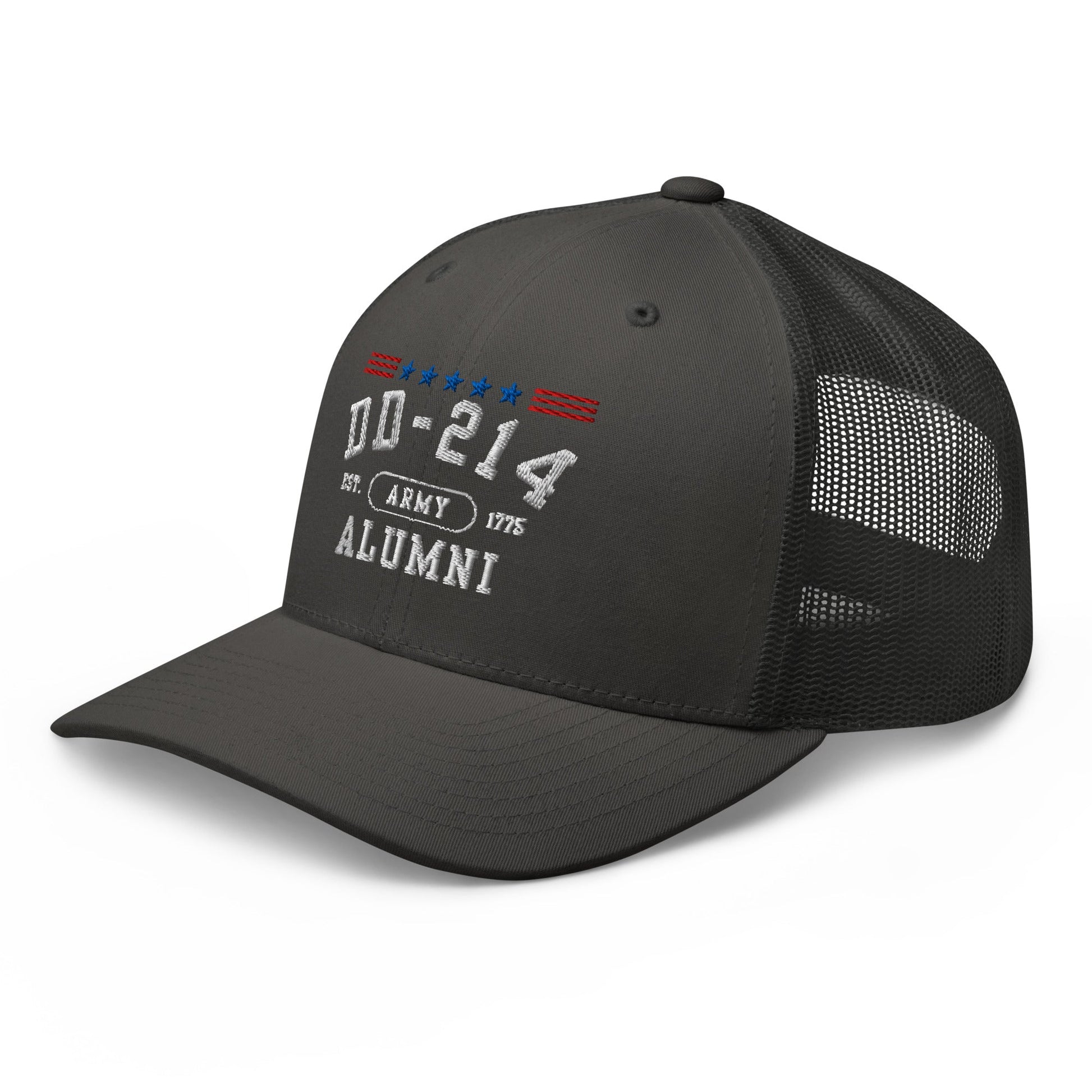 DD-214 Alumni Trucker Hat (US Army), Military Retirement Gift, Patriotic Cap - Premium Trucker Cap from Old Glory 1776 Apparel - Just $29.99! Shop now at Old Glory 1776 Apparel