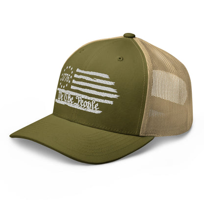 We The People 1776 Patriotic Trucker Hat, American Flag Hat, - Premium Trucker Cap from Old Glory 1776 Apparel - Just $29.99! Shop now at Old Glory 1776 Apparel