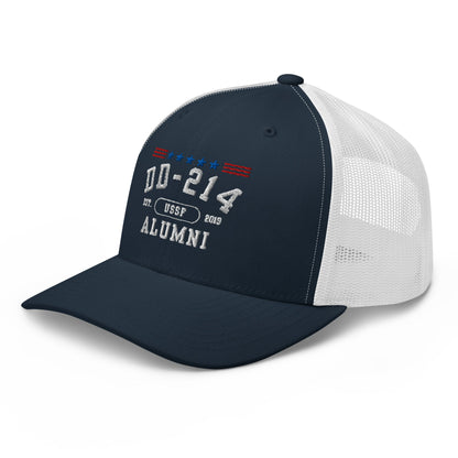 DD-214 Alumni (US Space Force) Trucker Hat, Space Force Veteran Hat - Premium Trucker Cap from Old Glory 1776 Apparel - Just $29.99! Shop now at Old Glory 1776 Apparel